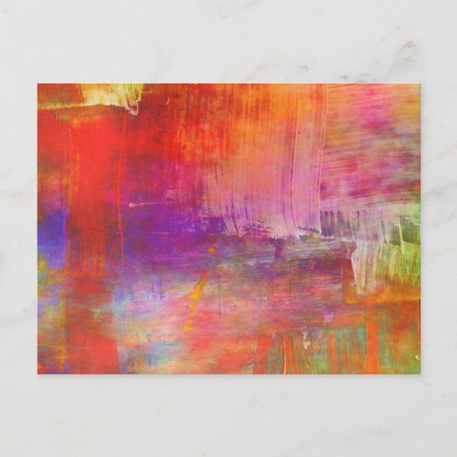 Colourful Bold Abstract Painting Postcard (Front)