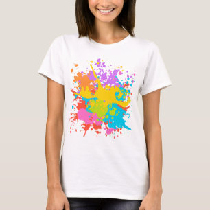 Colourful Bold Abstract Watercolor Splash T-Shirt