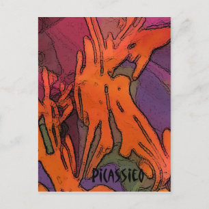 Colourful bold art Warrior Post Card by PiCassieO