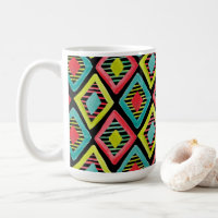 Colourful Bold Diamond Geometric Watercolor Patter