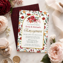 Colourful Bold Floral Blooms Engagement Party