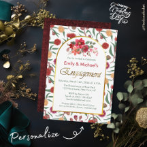 Colourful Bold Floral Blooms Engagement Party