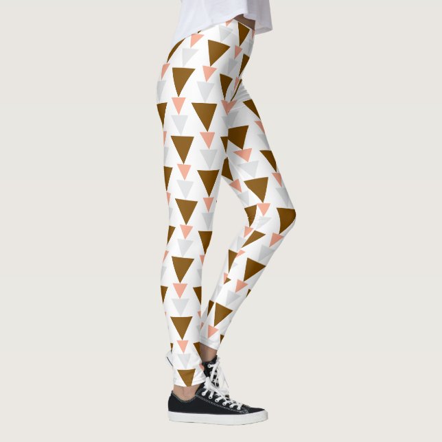 Colourful Bold Geometric Triangle Leggings (Right)