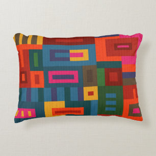 Colourful Bold Pattern Accent Pillow