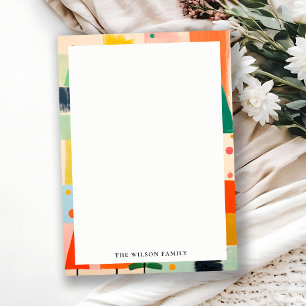 Colourful Bold Retro Abstract Christmas Landscape Card