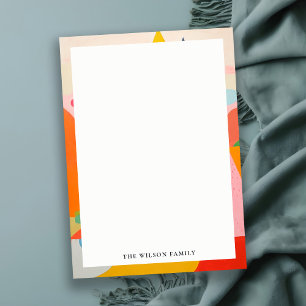 Colourful Bold Retro Abstract Christmas Landscape Card