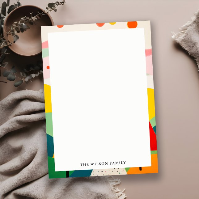 Colourful Bold Retro Abstract Christmas Landscape Card (Creator Uploaded)