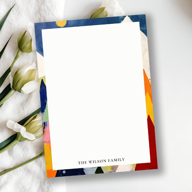 Colourful Bold Retro Abstract Christmas Landscape Card (Creator Uploaded)