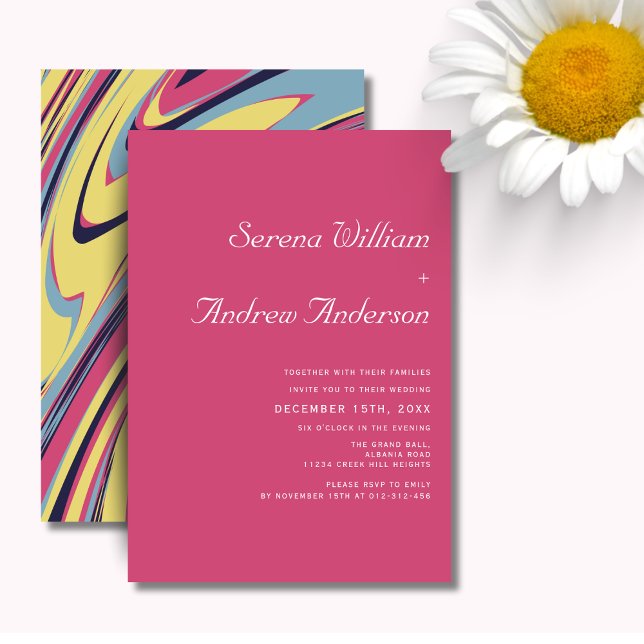 Colourful Bold Shapes Wedding  Invitation (Creator Uploaded)
