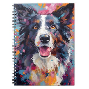 Colourful Border Collie Notebook