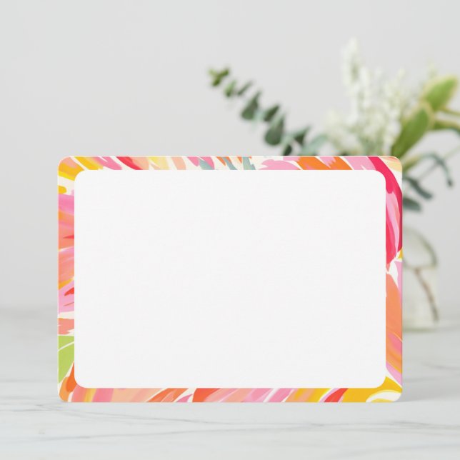 Colourful Border Stationery | Modern Note Card (Standing Front)