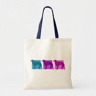 Colourful Borzoi Silhouettes Tote Bag