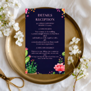 Colourful Botanical Desert Mexican Enclosure Card