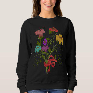 Colourful Botanical Flower Blossoms Wildflower Bot Sweatshirt