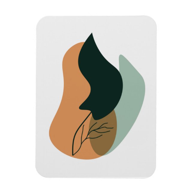 Colourful botanical shapes magnet (Vertical)