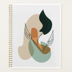 Colourful botanical shapes planner