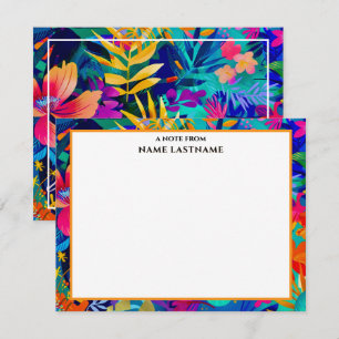 Colourful Botanical Stationery I Tropical Floral Card