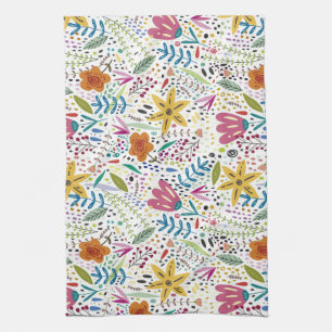Colourful Botanical Tea Towel