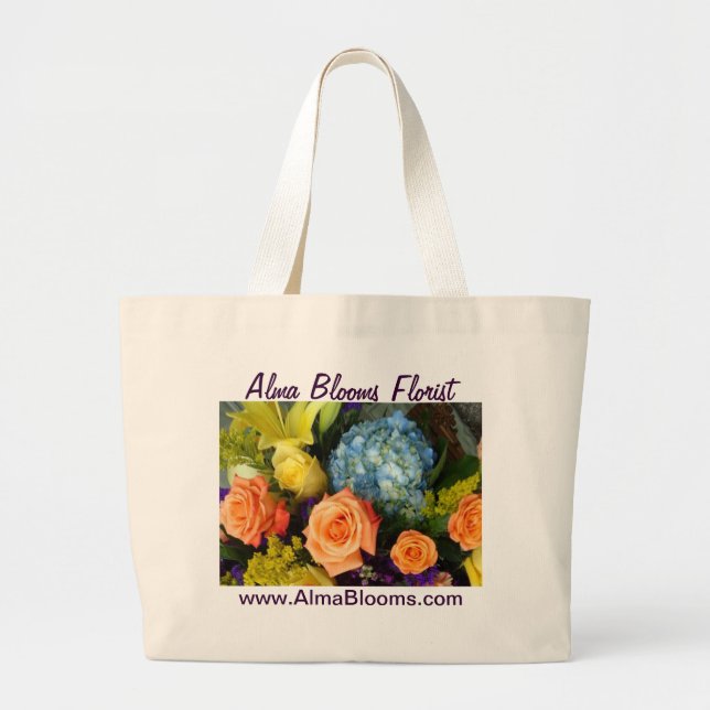 Colourful Bouquet Large Tote Bag (Front)