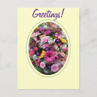 Colourful Bouquet Postcard