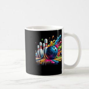 Colourful Bowling Crew Tie Dye Graphic Tee Men Wom Coffee Mug