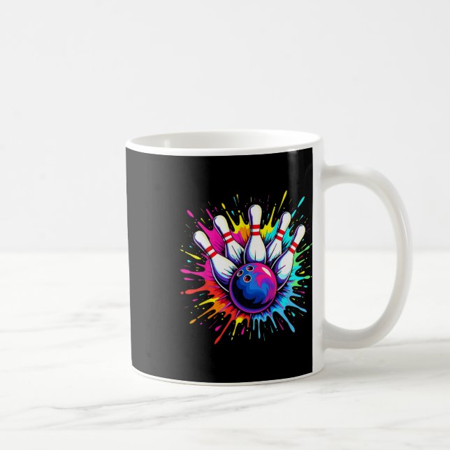 Colourful Bowling Game Day Bowling Cute Colorsplas Coffee Mug (Right)