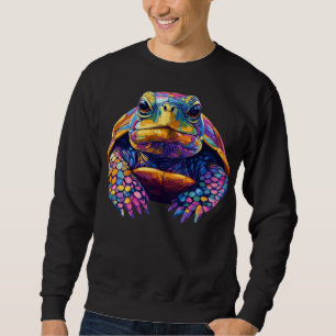 Colourful Box Turtle Pond Animal Lover Men Women B Sweatshirt