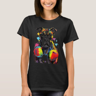Colourful Boxer Dog With Boxing Gloves Men Women K T-Shirt