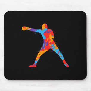 Colourful Boxing Athletes Kids Men Boxer Boys Mouse Pad