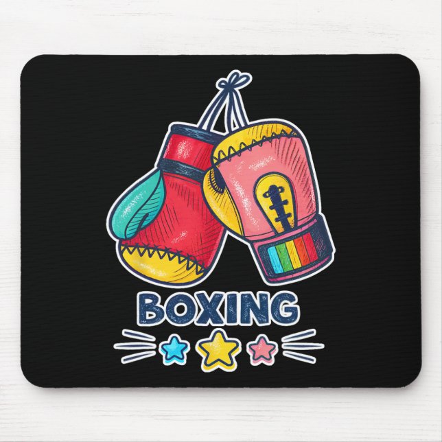 Colourful Boxing Gloves Art And Stars  Mouse Pad (Front)