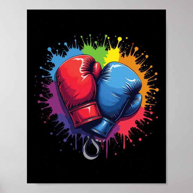 Colourful Boxing Gloves  Poster (Front)