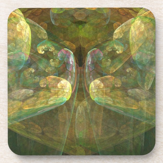 Colourful Brain Matter Abstract Coaster (Front)