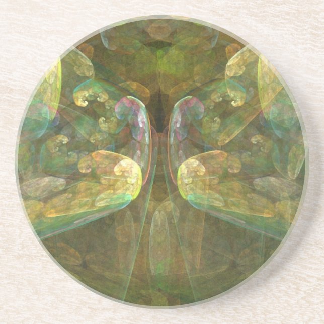 Colourful Brain Matter Abstract Coaster (Front)