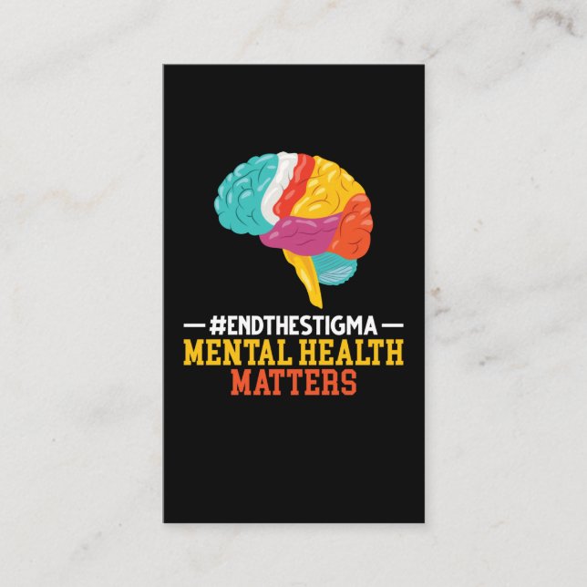 Colourful Brain Mental Health Business Card (Front)