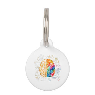 Colourful Brain - Science And Art - Neuroscience N Pet Tag