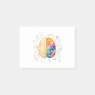 Colourful Brain - Science And Art - Neuroscience N Post-it Notes