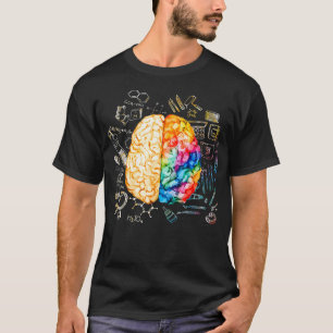 Colourful Brain Science And Art Neuroscience Neuro T-Shirt