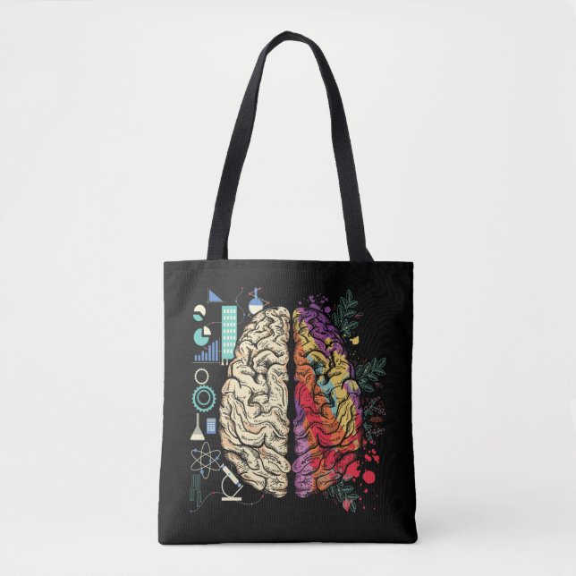 Colourful Brain Science Architecture Art Tote Bag (Front)