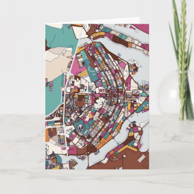 Colourful Brasilia Map Card (Front)