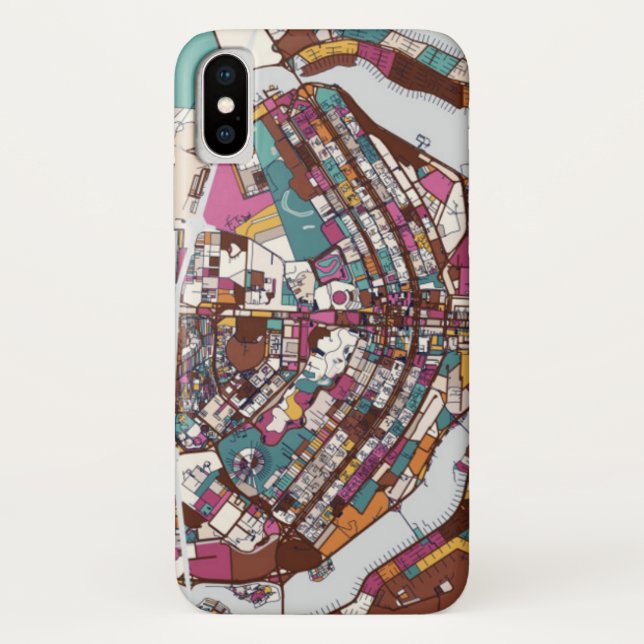 Colourful Brasilia Map Case-Mate iPhone Case (Back)