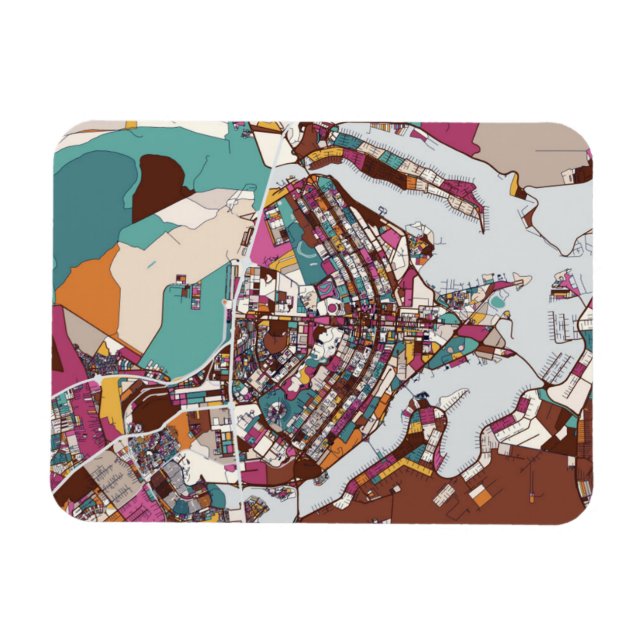Colourful Brasilia Map Magnet (Horizontal)