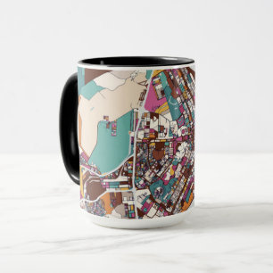 Colourful Brasilia Map Mug