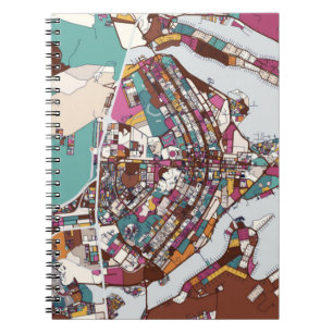 Colourful Brasilia Map Notebook