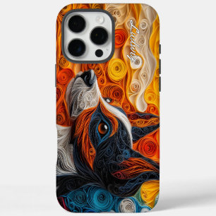Colourful Brazilian Terrier Portrait iPhone 16 Pro Max Case