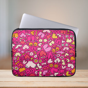 colourful breast pattern stone coaster laptop sleeve