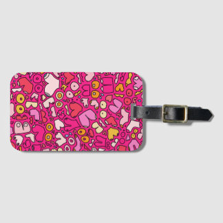 colourful breast pattern stone coaster luggage tag