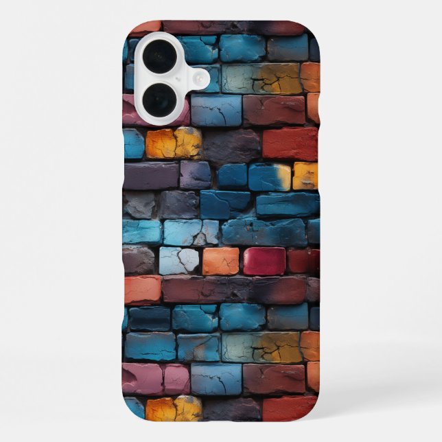 Colourful Brick Pattern iPhone Case (Back)