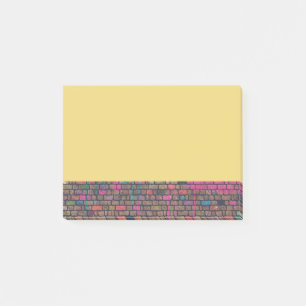 Colourful Brick Wall Texture Border Post-it Notes