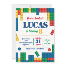 Colourful Bricks Building Blocks Birthday Party