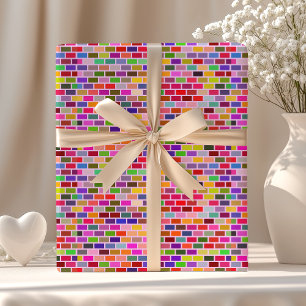 Colourful Bricks Wall Wrapping Paper